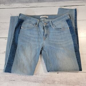 Mavi Blue Straight Leg Jeans with Tuxedo Stripe